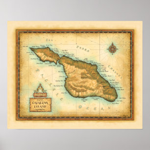 Poster Catalina Island Californie