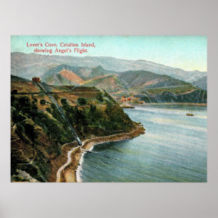 Poster Catalina Island, Lover's Cove, Californie Vintage