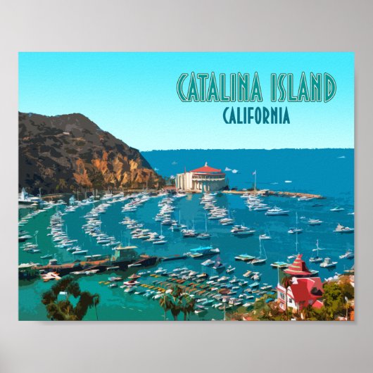 Poster Catalina Island Père Noël Catalina Californie Vint (Devant)