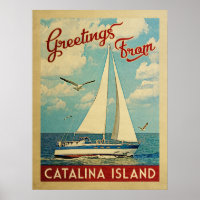 Catalina Island Voilier Vintage voyage Californie