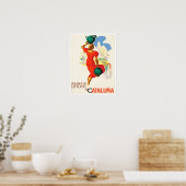 Poster Catalogne Espagne voyage millésime (Cuisine)