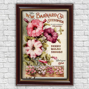 Poster Catalogue Floral Vintage de Chicago Publicitaire