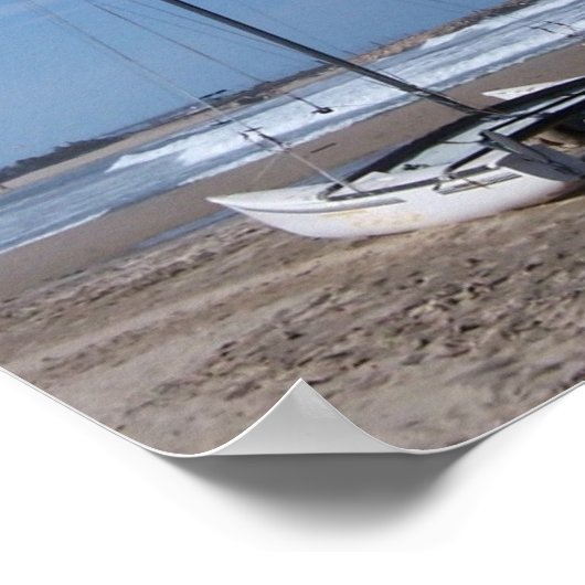 Poster Catamaran Sur Une Plage (Coin)
