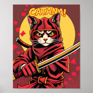 Poster Catana le chat Ninja