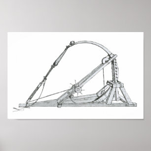 Poster Catapult, Leonardo da Vinci