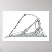 Poster Catapulte, Léonard de Vinci (Devant)