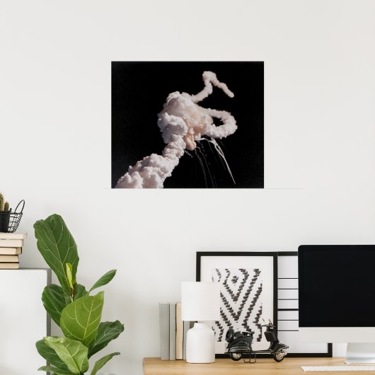 Poster Catastrophe de la navette spatiale Challenger (Bureau à domicile)