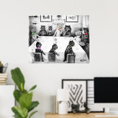 Poster Catastrophe de Noël des chats par Louis Wain (Bureau à domicile)