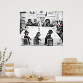 Poster Catastrophe de Noël des chats par Louis Wain (Cuisine)