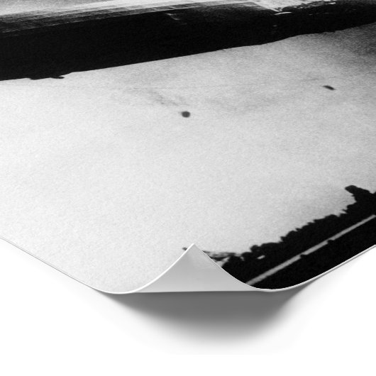 Poster Catastrophe du Hindenburg - Explosion de Zeppelin (Coin)