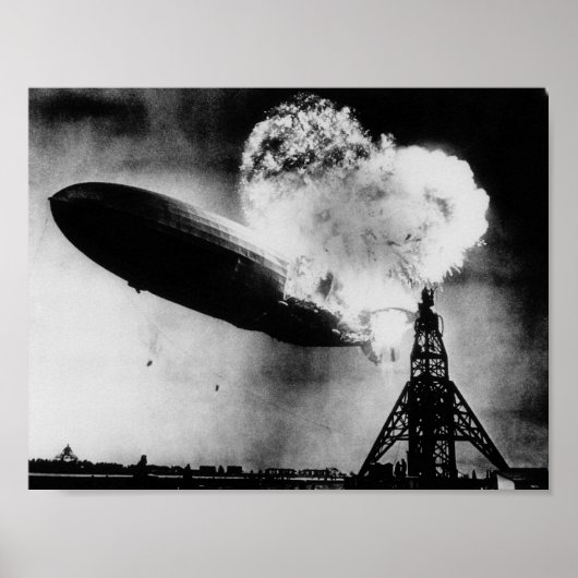 Poster Catastrophe du Hindenburg - Explosion de Zeppelin (Devant)