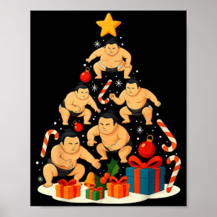 Poster Catch de Sumo Lutteur de Sumo Japonais Noël Tr