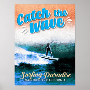 Poster Catch the Wave - Le paradis du surf
