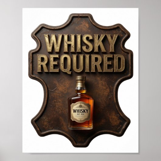 Poster Catchy Gold WHISKY OBLIGATOIRE (Devant)