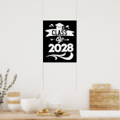 Poster Catégorie de 2028 TShirt Senior 2028 Graduation (Cuisine)