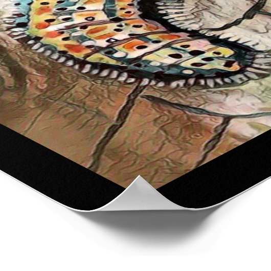 Poster Caterpillar 🐛 De L'Est 🦋 Papillon Blanc (Coin)