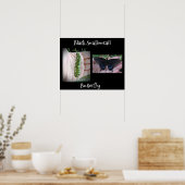 Poster Caterpillar Noir/Papillon (Cuisine)