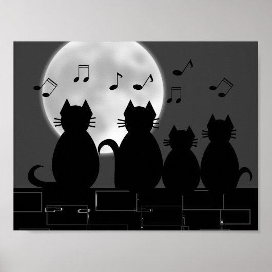 Poster Caterwaul au clair de lune (Devant)