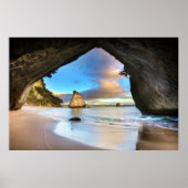 Poster Cathedral Cove Serene Beach (Devant)