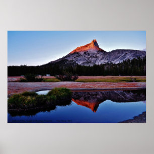 Poster Cathedral Peak, Tuvolume Meadows, Yosemite, CA.