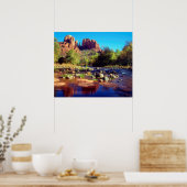 Poster Cathedral Rock reflétant à Oak Creek (Cuisine)