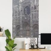 Poster Cathédrale à Rouen Portal Gris Météo par Monet (Bureau à domicile)