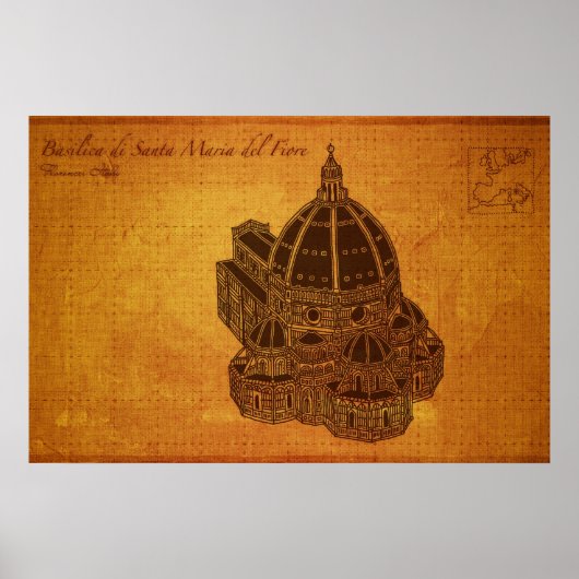 Poster Cathédrale : Basilique de Père Noël Maria del Fior (Devant)