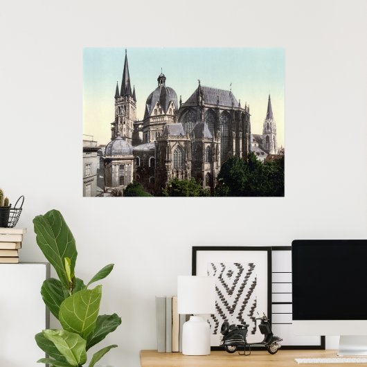 Poster Cathédrale d'Aachen (Bureau à domicile)