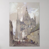 Poster Cathédrale de Bayeux, Vue du sud-est (Devant)