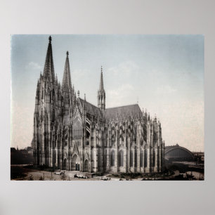 Poster Cathédrale de Cologne de 1900