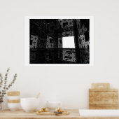 Poster Cathédrale de Dreams II (Noir et Blanc) (Cuisine)