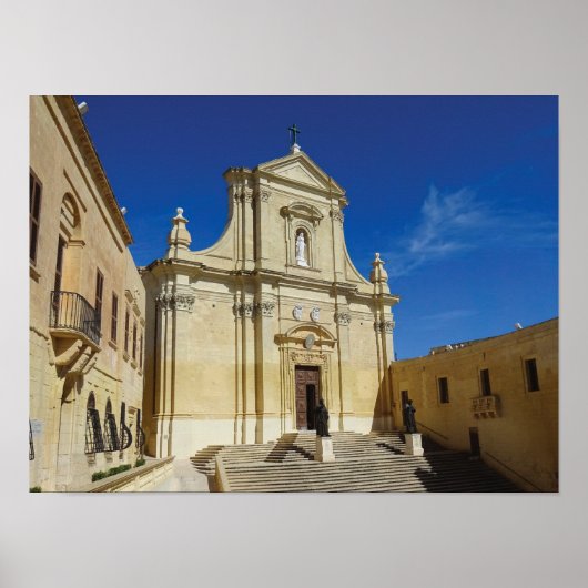 Poster Cathédrale de l'Assomption de Marie à Gozo Malte (Devant)