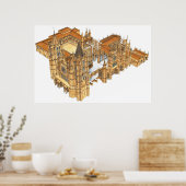 Poster Cathédrale de Léon. Espagne (Cuisine)