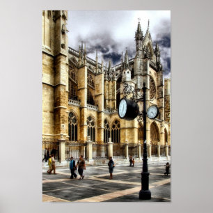 Poster Cathédrale de León, Espagne