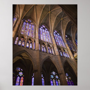 Poster Cathédrale de Léon, vitraux intérieurs