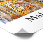 Poster Cathédrale de Malaga Espagne Voyage Aquarelle (Coin)