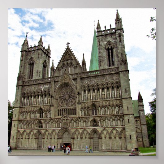 Poster Cathédrale de Nidaros Trondheim Norvège (Devant)