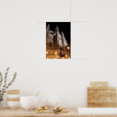 Poster Cathédrale de Palma de Majorque la nuit - Espagne (Cuisine)
