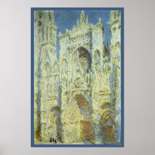 Poster Cathédrale de Rouen Façade Ouest Lumière du soleil