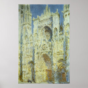 Poster Cathédrale de Rouen Façade Ouest Lumière du soleil