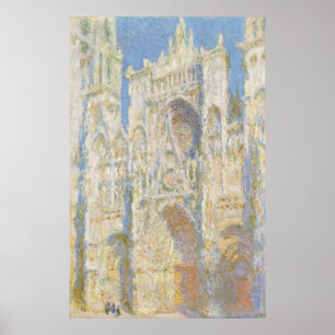 Poster Cathédrale de Rouen Façade Ouest Lumière du soleil