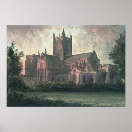 Poster Cathédrale de Wells : vue du sud-est (Devant)