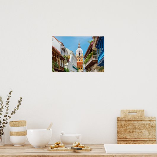 Poster Cathédrale et Balcon (Cuisine)