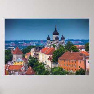 Poster Cathédrale et Cityscape Estonie