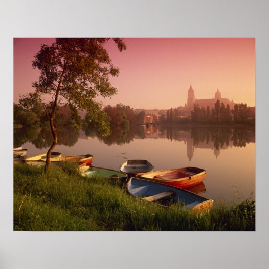 Poster Cathédrale et rivière Tormes, Salamanque, Castille (Devant)