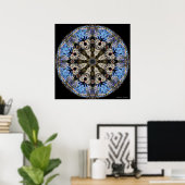 Poster Cathédrale Mandala en verre tendu (Bureau à domicile)