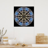 Poster Cathédrale Mandala en verre tendu (Cuisine)