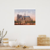 Poster Cathédrale Notre-Dame 1870 impression, Paris Franc (Cuisine)
