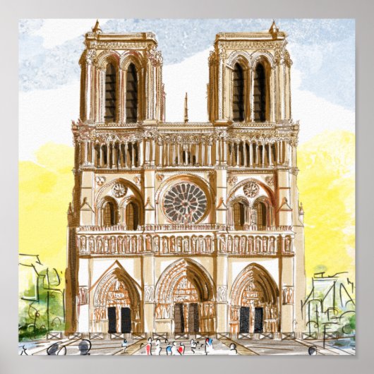 Poster Cathédrale Notre-Dame de Paris (Devant)