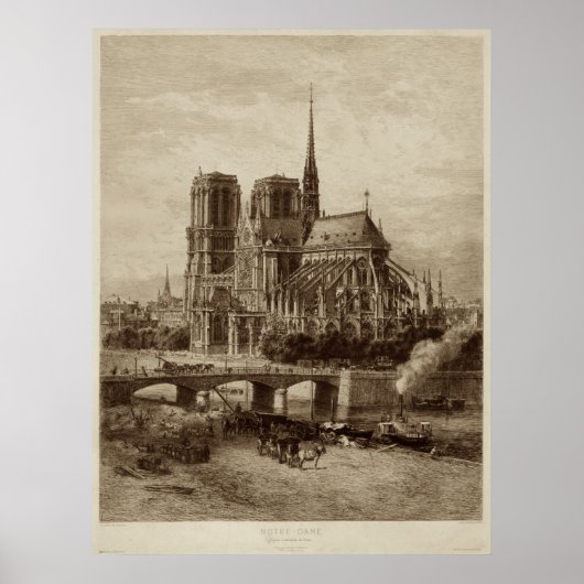 Poster Cathédrale Notre-Dame de Paris (Devant)